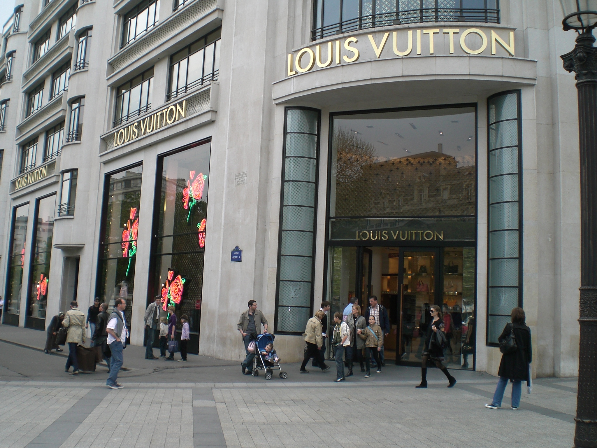 Louis Vuitton flagship store at the Champs-Elysees, Paris FR Stock Photo -  Alamy