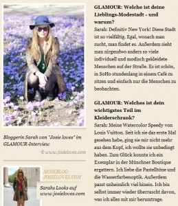 Josie loves auf Glamour.de