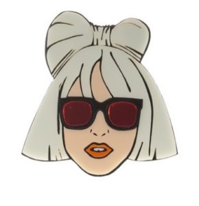 Karl Lagerfeld und Lady Gaga zum Anstecken
